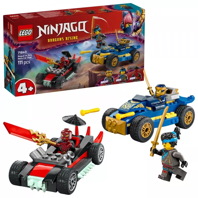 LEGO NINJAGO 71840 Lenktynių Dvikova Rogue prieš Drix