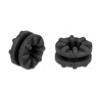 Guminė tarpinė DeLOCK Anti vibration grommet juoda 10 vnt.
