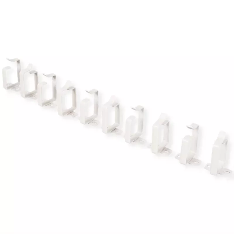 Kabelių tvirtinimo klipas Secomp 44 x 60 mm šviesiai pilkas RAL 7035, pakuotė po 10 vnt.