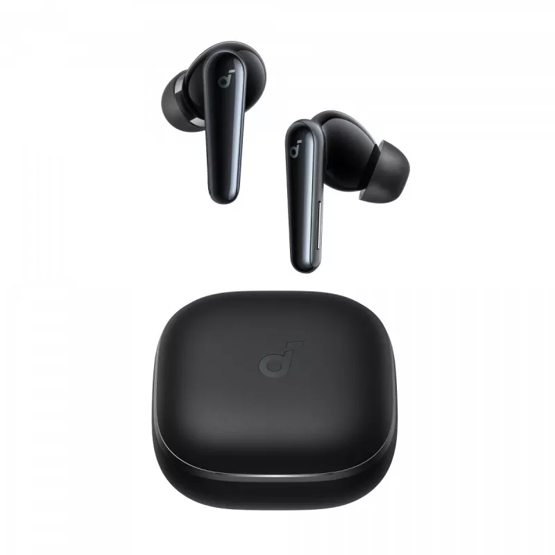 Soundcore Liberty 5 belaidės ausinės į ausis, pokalbiams/muzikai, USB Type-C, Bluetooth, juodos