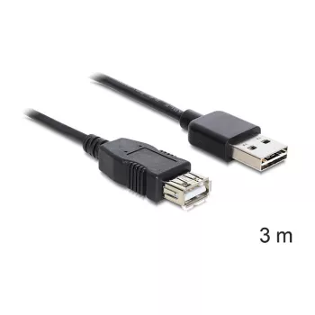 USB laidas DeLOCK EASY-USB 2.0-A 3m juodas