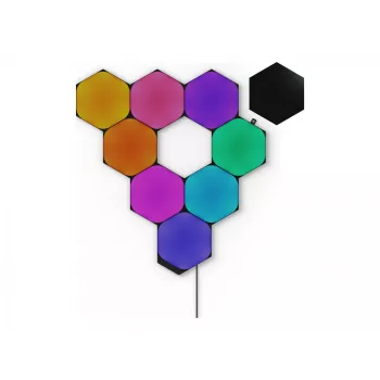Nanoleaf Shapes Ultra Black Hexagons 9 vnt. riboto leidimo sieninė šviesos plokštė NL42-0102HX-9PK