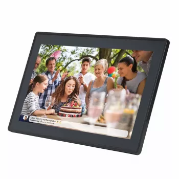 Denver PFF-1515B skaitmeninis nuotraukų rėmelis Juodas 39,6 cm (15,6 col.) Liečiamasis ekranas Wi-Fi