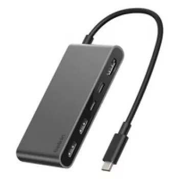 Belkin Connect USB-C dokavimo stotelė, HDMI, USB 2.0 Type-A, USB Type-C, 5000 Mbit/s, 60 Hz, 3840 x 2160 pikselių, juoda