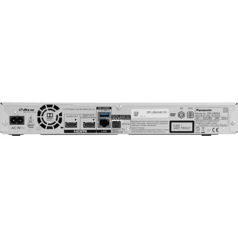 Blu-Ray grotuvas Panasonic DP-UB424 4K Ultra HD 3D sidabrinis
