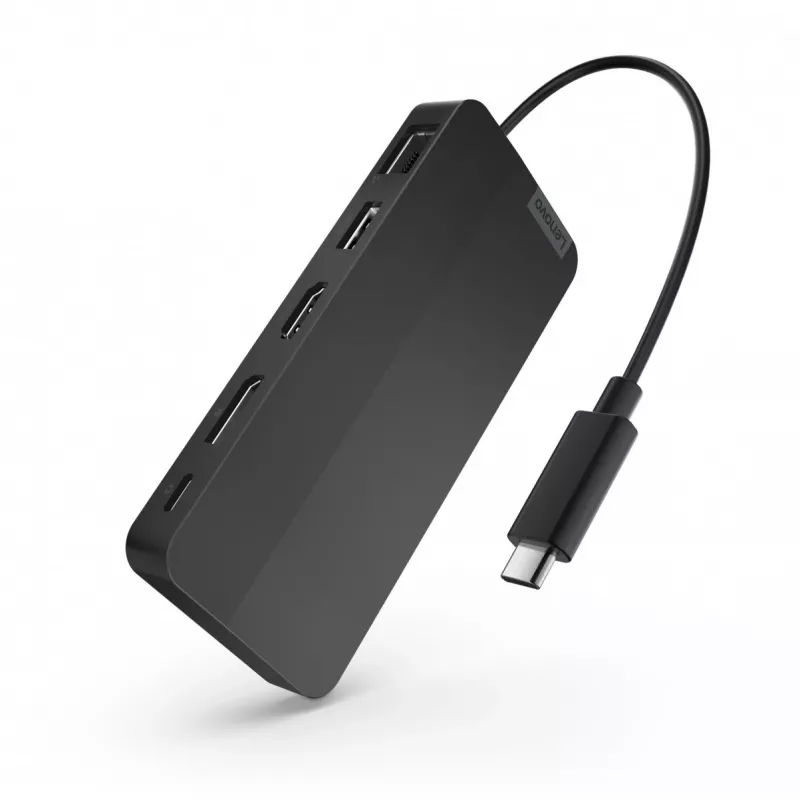Lenovo 40B90100EU USB-C dokas / prievadų replikatorius, laidinis, USB 3.2 Gen 1 (3.1 Gen 1) Type-C, juodas