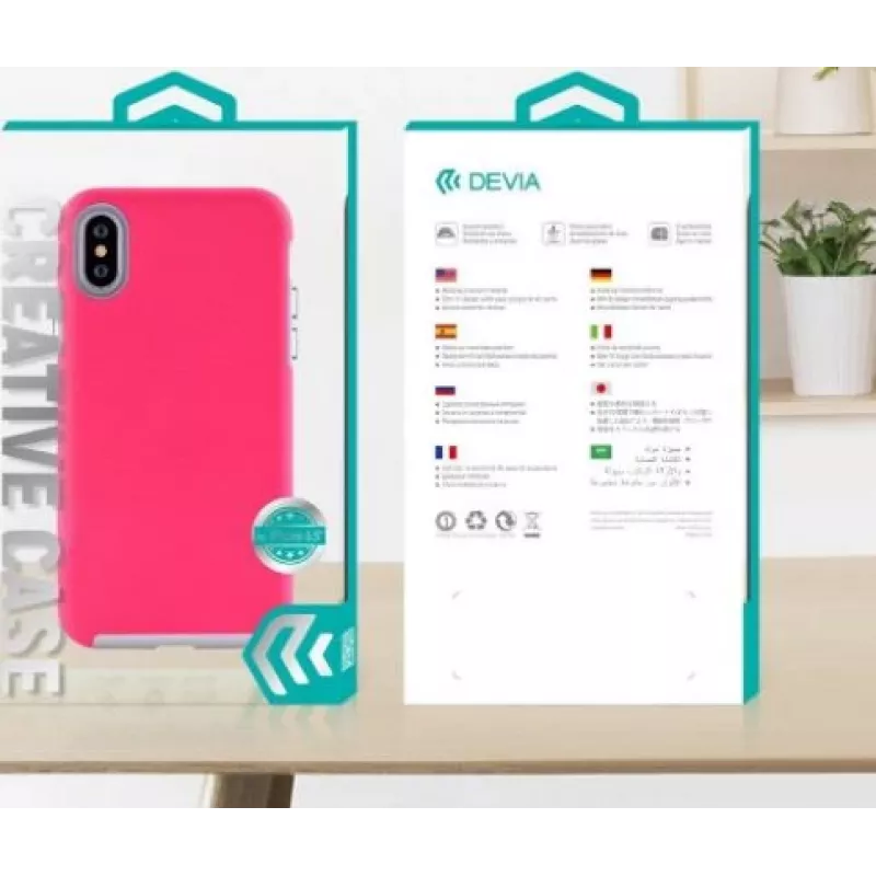 Apsauginis dėklas telefonui Devia KimKong Series, skirtas iPhone XS Max 6.5, rožinė raudona