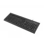 Pilno dydžio laidinė klaviatūra NATEC MORAY Home/Office USB QWERTY US International juoda, 104 klavišai, skaičių blokas