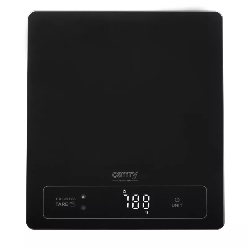 Virtuvinės svarstyklės Camry CR 3175, maks. 15 kg, padala 1 g, LED ekranas, juodos spalvos
