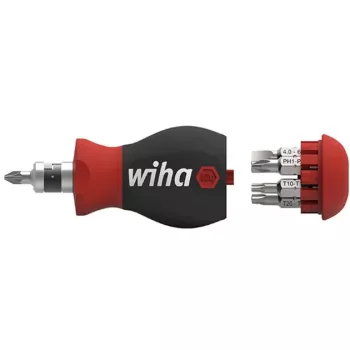 Wiha Stubby Bit-Screwdriver 8 dalių vidinis šešiabriaunis, išorinis šešiabriaunis, Phillips, Phillips Pozidriv, plyšinis, TORX (43613)