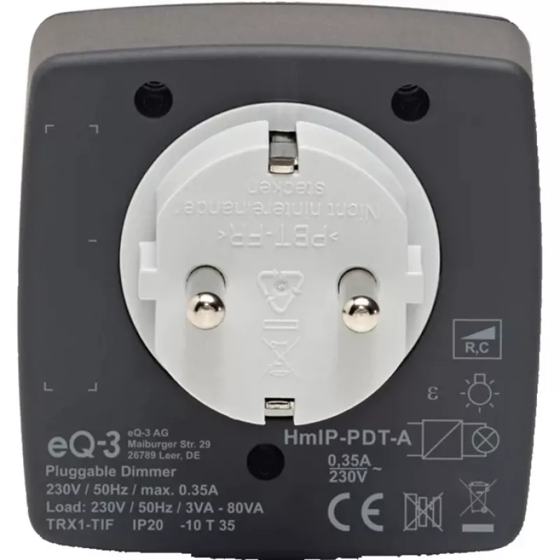 eQ-3 AG Homematic IP 161621A0, vidaus, antracito spalvos, plastikinis, IP20, 70 mm, 39 mm