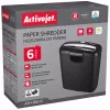 Popieriaus smulkintuvas Activejet ASH-0601S, P-2, 10 l, 6 mm juostelė, 6 lapai, juodas