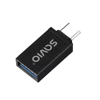 Savio AK-80 vaizdo kabelio adapteris 0 m USB A tipo USB C tipo juodas