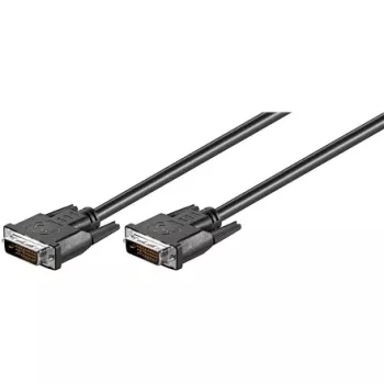 Wentronic Goobay DVI-D FullHD kabelis Dual Link, juodas, 1,8 m - DVI-D kištukas Dual-Link (24+1 kontaktas) > DVI-D kištukas Dual-Link (24+1 kontaktas) (93573)