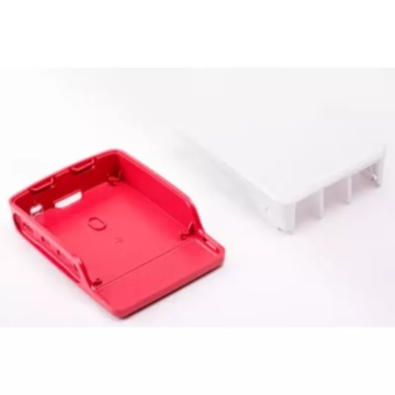 ALLNET Raspberry Pi 4 priedas – oficialus korpusas raudonas/baltas, skirtas Raspberry Pi 4