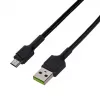 USB 2.0 kabelis Green Cell KABGC23, USB A – Micro-USB B, 0,3 m, juodas