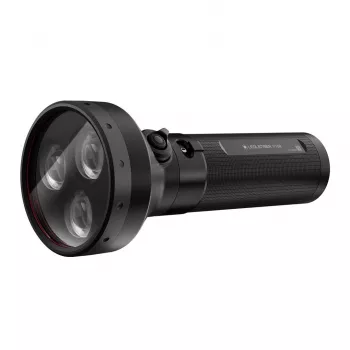 Nešiojamas žibintuvėlis Ledlenser P18R juodas, įkraunamas, 1000 lm, IP68, 600 m spindulys, 18650 baterija