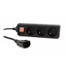Gembird EG-PSU3F-01 apsauginis filtras nuo viršįtampių, juodas, 3 AC lizdai, 230 V, 0.6 m