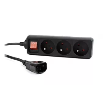 Gembird EG-PSU3F-01 apsauginis filtras nuo viršįtampių, juodas, 3 AC lizdai, 230 V, 0.6 m