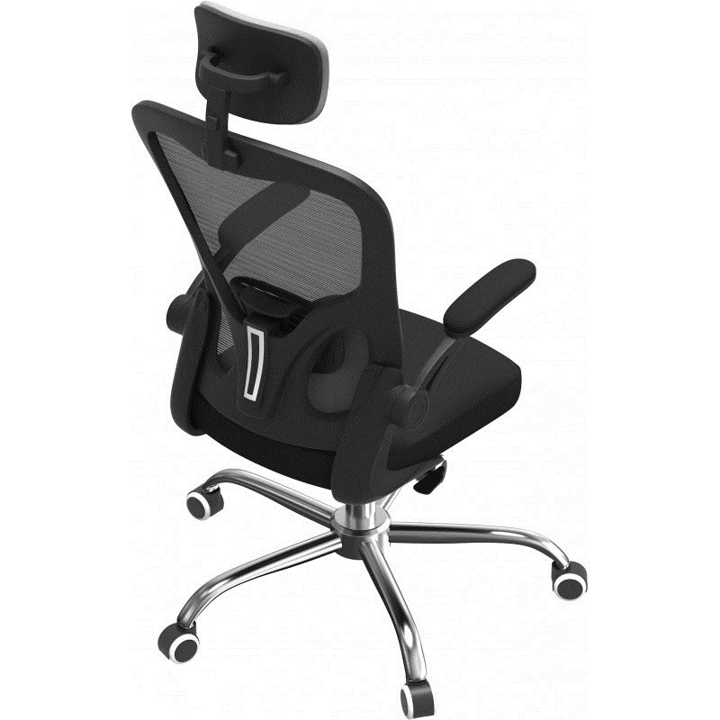 Biuro kėdė top e shop DORY SZARY – paminkštinta sėdynė, tinklinis atlošas, 650×620 mm, aukštis iki 122 cm