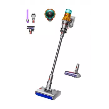 Dyson V12 Submarine 3-in-1 belaidis dulkių siurblys šlapiam ir sausam valymui, HEPA filtras, be maišelio, 0,35 l, nikelio ir geltonos spalvos
