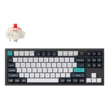 Mechaninė klaviatūra Keychron Q3 MAX su Gateron Jupiter Red jungikliais, juoda, US išdėstymas