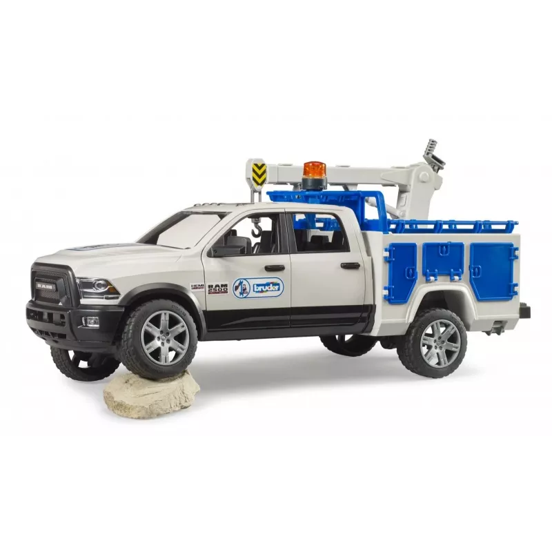 Automobilis Dodge RAM 2500 Service su besisukančiu švyturiu Gaidys BRUDER 02509