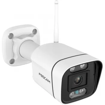 Foscam V8P belaidė stebėjimo kamera balta 8MP (3840x2160), dviejų juostų Wi-Fi, įmontuotas prožektorius ir signalinis sirenas (V8P-W)