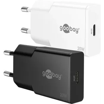 Goobay 75728 - USB-C įkroviklis 20 W 1x USB-C GaN plonas baltas (75728)