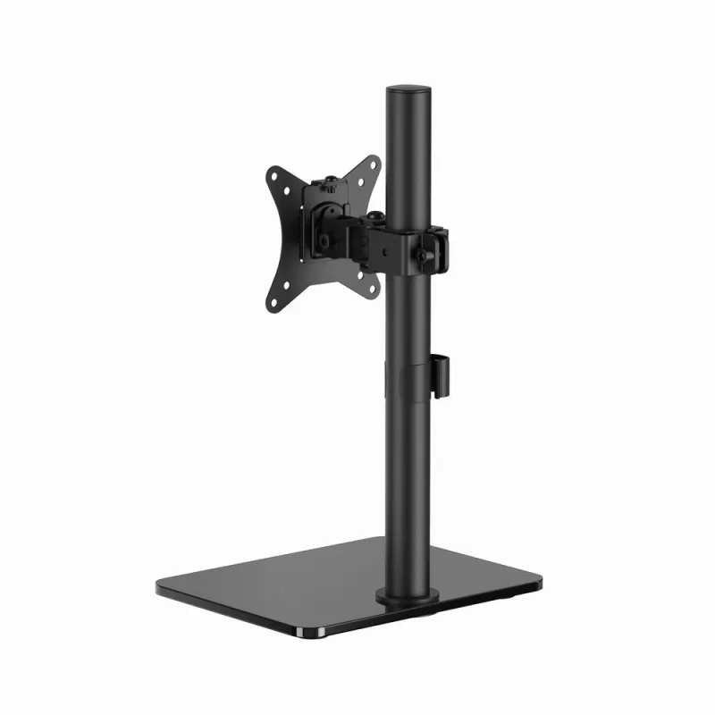 Monitorio stovas ant stalo GEMBIRD MS-D1ST-03 pilnas judesys 17–32 colių ekranams, plieninis, juodas, VESA 75x75–100x100, 9 kg