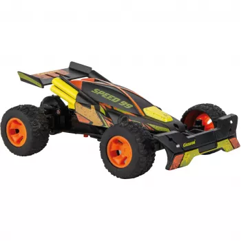 RC didelio greičio automobilis su tramplinu