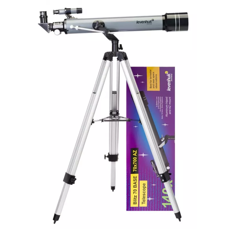 Levenhuk Blitz 70 Base Refractor 140x Pilka