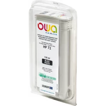 Armor OWA - 130 ml - Photo schwarz - kompatibel - wiederaufbereitet - Tintenpatrone (Alternative zu: HP 72) - für HP DesignJet T1100, T1100ps, T1200, 