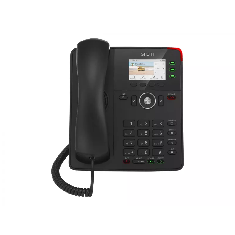 Snom D717 IP stalinis telefonas Juodas 3 linijos TFT ekranas