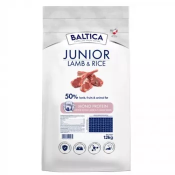 BALTICA Nutraceutic Puppy Monoprotein Ėriena su ryžiais - sausas šunų ėdalas - 12kg