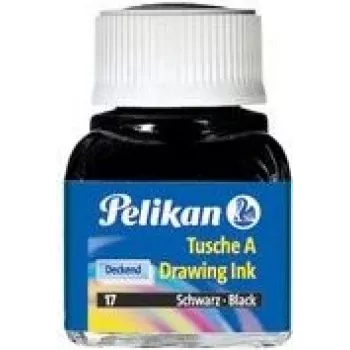 Pelikan Drawing Ink A rašalas, 10 ml stikliniame buteliuke, karminrot (2), tinka brėžtuvui, piešimo plunksnai, teptukui (201517)