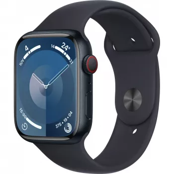 APPLE Watch Series 9 GPS + Cellular 45mm Midnight Aliuminio korpusas su Midnight Sport juostele - M/L (MRMD3QF/A)