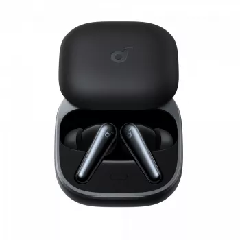Soundcore Liberty 5 belaidės ausinės į ausis, pokalbiams/muzikai, USB Type-C, Bluetooth, juodos