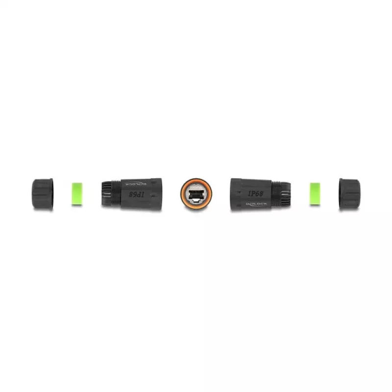 DeLOCK 88144 Tinklo kabelio jungtis RJ45 į RJ45 Cat.6A juoda