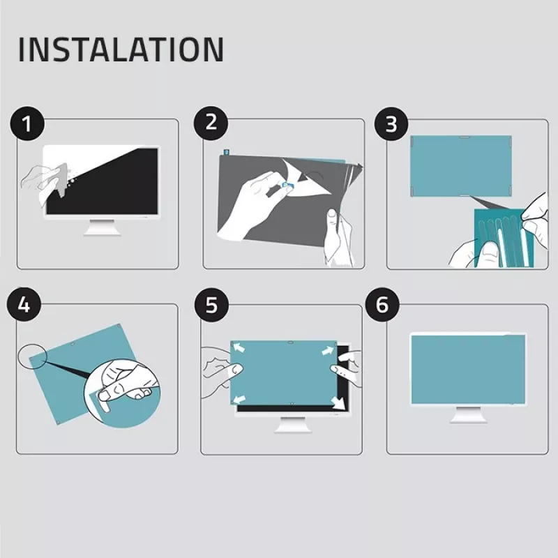 Monitoriaus ekrano apsauga QOLTEC 51075 23,8 col. Anti Blue Light, matinis anti-glare