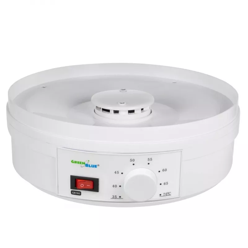 Džiovintuvas GreenBlue GB190 su 5 padėklais, 250 W, reguliuojama temperatūra, 32 cm padėklo skersmuo