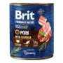 BRIT Premium by Nature šlapias pašaras šunims su kiauliena ir trachėja, 800 g