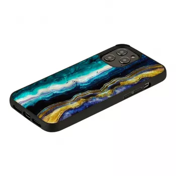 Apsauginis telefono dėklas iKins, skirtas Apple iPhone 12 Pro Max — violetinis agato dizainas