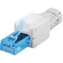 Microconnect KON521TL RJ45 kištukas Cat6A UTP baltas