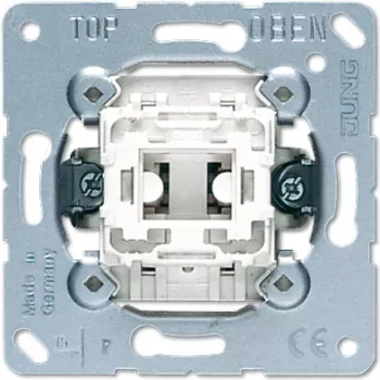 Perjungimo modulis JUNG 507 U — metalo baltos spalvos, AC 250 V, 10 A