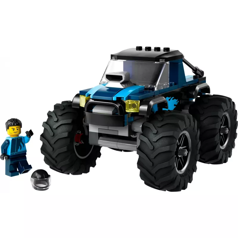 Konstrukcinis žaislas LEGO City 60402 Mėlynasis monstrų sunkvežimis su didelėmis padangomis, 148 dalių, 1 minifigūrėlė, nuo 5 metų
