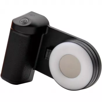Selfie šviesa RealPower Selfie MagFree LED juoda balta ABS PU