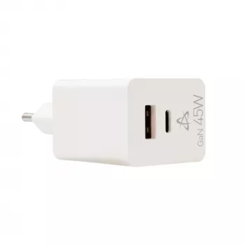 SBOX Home Charger HC-45 45W GaN sieninis įkroviklis su dviem USB prievadais