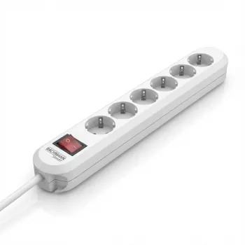 BACHMANN SMART Power Strip 6x Įžemintas Kištukas Baltas 3m