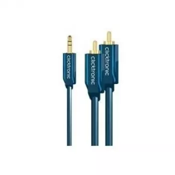 MP3 adapterio kabelis (3,5 mm garso lizdas / 2x RCA kištukas) - 2,0 m